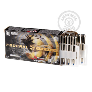 Image of the 300 WIN MAG FEDERAL 200 GRAIN TERMINAL ASCENT (20 ROUNDS) available at AmmoMan.com.