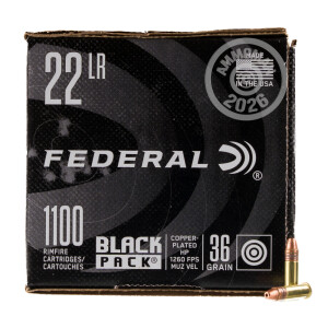 Photograph showing detail of 22 LR FEDERAL BLACK PACK 36 GRAIN CPHP (4400 ROUNDS)