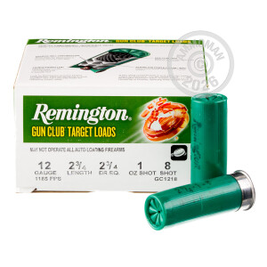 Photograph of Remington 12 Gauge #8 shot for sale at AmmoMan.com