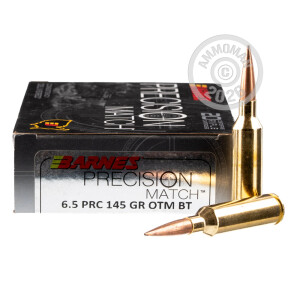 Image of the 6.5 PRC BARNES PRECISION MATCH 145 GRAIN OTM BT (20 ROUNDS) available at AmmoMan.com.
