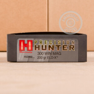 Photograph showing detail of 300 WIN MAG HORNADY PRECISION HUNTER 200 GRAIN ELD-X (20 ROUNDS)