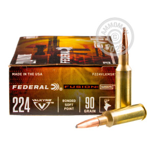 A photo of a box of Federal ammo in .224 Valkyrie.