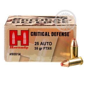 Image of 25 ACP HORNADY CRITICAL DEFENSE 35 GRAIN FTX (250 ROUNDS)