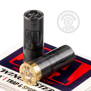 Photo detailing the 12 GAUGE WINCHESTER AA TARGET 1 1/8 OZ #7 ½ SHOT (25 ROUNDS) for sale at AmmoMan.com.