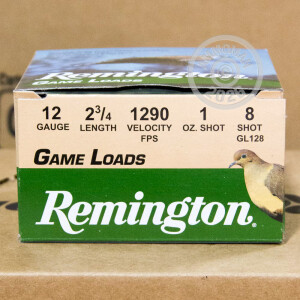 Photograph of Remington 12 Gauge #8 shot for sale at AmmoMan.com