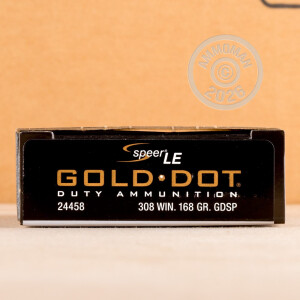 Image of the 308 WIN SPEER GOLD DOT 168 GRAIN BONDED SP (20 ROUNDS) available at AmmoMan.com.