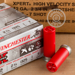 Photograph showing detail of 12 GAUGE WINCHESTER SUPER-X XPERT 2-3/4“ 1 OZ. #7 STEEL SHOT (100 ROUNDS)