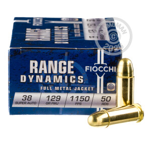 Image of 38 SUPER FIOCCHI SHOOTING DYNAMICS 129 GRAIN FMJ (50 ROUNDS)