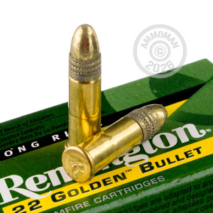 Image of 22 LR REMINGTON GOLDEN BULLET 40 GRAIN PLATED ROUND NOSE (500 ROUNDS)
