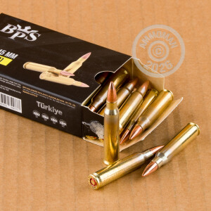 Image of bulk 5.56x45mm rifle ammunition at AmmoMan.com that's perfect for training at the range.