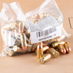 Photo of .45 Automatic TMJ ammo by Military Ballistics Industries for sale at AmmoMan.com.