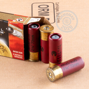  Rifled Slug shotgun rounds for sale at AmmoMan.com - 5 rounds.