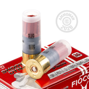 Photo detailing the 12 GAUGE FIOCCHI 3 GUN MATCH 2-3/4" 7/8 OZ. RIFLED SLUG (10 ROUNDS) for sale at AmmoMan.com.