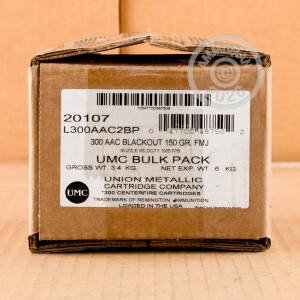 A photo of a box of Remington ammo in 300 AAC Blackout.