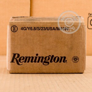 Image detailing the brass case on the Remington ammunition.