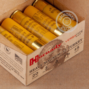 Picture of 3" 20 Gauge ammo made by Hornady in-stock now at AmmoMan.com.