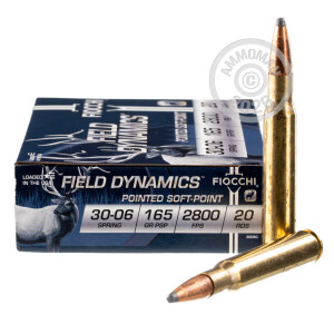 Photo detailing the 30-06 SPRINGFIELD FIOCCHI 165 GRAIN PSP (20 ROUNDS) for sale at AmmoMan.com.