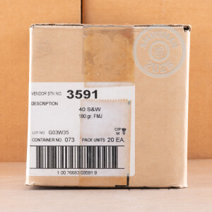 Image of .40 Smith & Wesson pistol ammunition at AmmoMan.com.