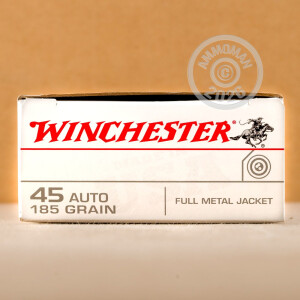 Photo of .45 Automatic FMJ ammo by Winchester for sale at AmmoMan.com.