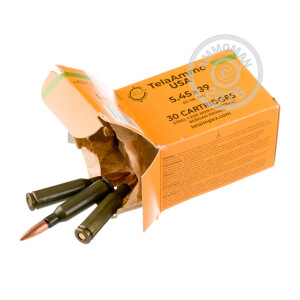 Photo detailing the 5.45X39 TELA IMPEX 65 GRAIN FMJ (750 ROUNDS) for sale at AmmoMan.com.