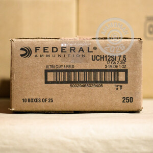 Photograph showing detail of 12 GAUGE FEDERAL ULTRA CLAY & FIELD 2-3/4" #7.5 SHOT (25 ROUNDS)