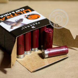 Photo detailing the 12 GAUGE FEDERAL ULTRA CLAY & FIELD 2-3/4" #7.5 SHOT (25 ROUNDS) for sale at AmmoMan.com.