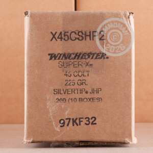 Image of the 45 COLT WINCHESTER SILVERTIP 225 GRAIN JHP (20 ROUNDS) available at AmmoMan.com.