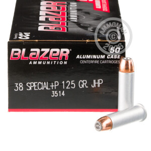 Image of the .38 SPECIAL +P CCI BLAZER 125 GRAIN JHP (1000 ROUNDS) available at AmmoMan.com.
