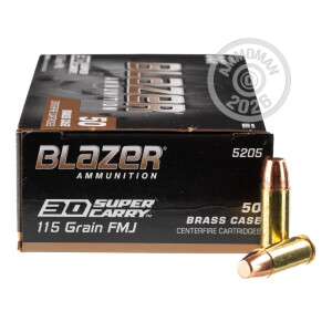 Image of 30 SUPER CARRY BLAZER BRASS 115 GRAIN Blazer (50 ROUNDS)