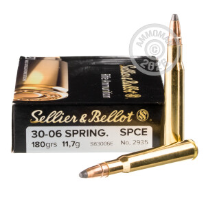 Photograph showing detail of 30-06 SPRINGFIELD SELLIER & BELLOT 180 GRAIN SPCE (400 ROUNDS)