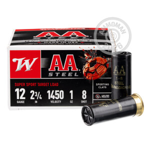 Photograph showing detail of 12 GAUGE WINCHESTER AA STEEL 2-3/4" 1 OZ. #8 STEEL SHOT (250 ROUNDS)