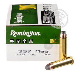 Image of the 357 MAGNUM REMINGTON UMC 125 GRAIN JSP (50 ROUNDS) available at AmmoMan.com.