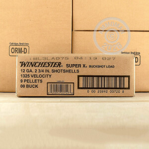 Photograph showing detail of 12 GAUGE WINCHESTER SUPER-X 2-3/4" 00 BUCK (5 ROUNDS)