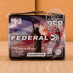 Image of 22 LR FEDERAL 250TH ANNIVERSARY USA 36 GRAIN CPHP (250 ROUNDS)