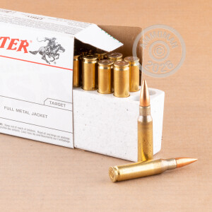 Image of Winchester 308 / 7.62x51 rifle ammunition.