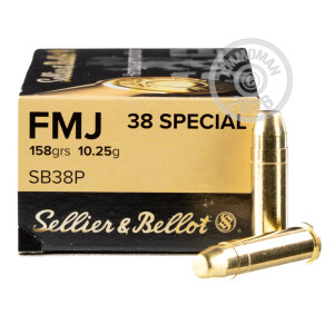 Image of 38 SPECIAL SELLIER & BELLOT 158 GRAIN FMJ (1000 ROUNDS)