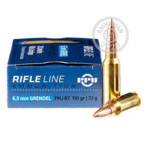 A photo of a box of Prvi Partizan ammo in 6.5 Grendel.