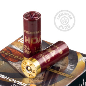 Photo detailing the 12 GAUGE FEDERAL HIGH OVER ALL 2-3/4" 1 OZ. #8.5 SHOT (25 ROUNDS) for sale at AmmoMan.com.