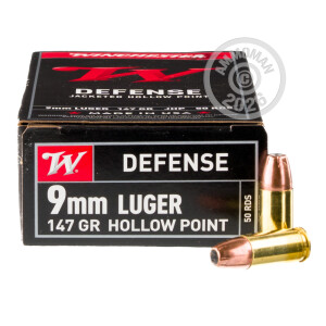 Image of the 9MM LUGER WINCHESTER 147 GRAIN JHP (500 ROUNDS) available at AmmoMan.com.