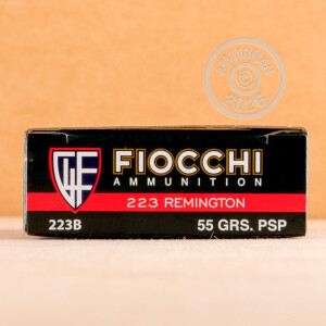 An image of 223 Remington ammo made by Fiocchi at AmmoMan.com.