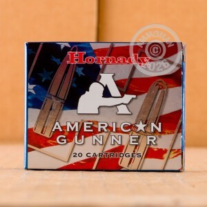 Photo detailing the 10MM HORNADY AMERICAN GUNNER 155 GRAIN XTP JHP (20 ROUNDS) for sale at AmmoMan.com.