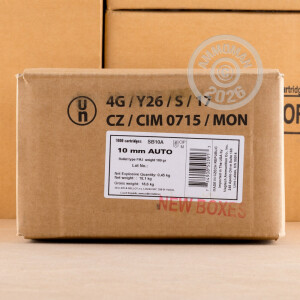 Photograph showing detail of 10MM AUTO SELLIER & BELLOT 180 GRAIN FMJ (50 ROUNDS)