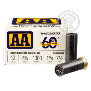 Image of 12 GAUGE WINCHESTER AA SPORTING CLAY 2-3/4" 1-1/8 OZ. #7-1/2 SHOT (25 ROUNDS)