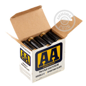 Photo detailing the 12 GAUGE WINCHESTER AA SPORTING CLAY 2-3/4" 1-1/8 OZ. #7-1/2 SHOT (25 ROUNDS) for sale at AmmoMan.com.