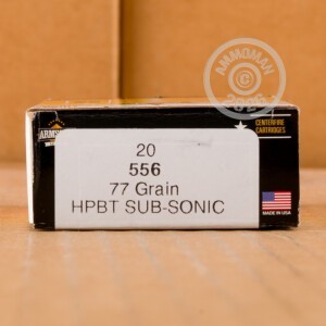 Image of 5.56x45mm rifle ammunition at AmmoMan.com.