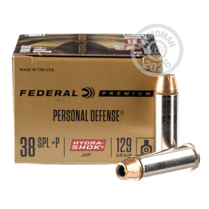 Image of the 38 SPECIAL +P FEDERAL HYDRA-SHOK 129 GRAIN JHP (20 ROUNDS) available at AmmoMan.com.