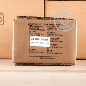 Image detailing the brass case and boxer primers on the Ultramax ammunition.