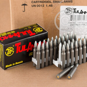 Photo of 223 Remington FMJ ammo by Tula Cartridge Works for sale.