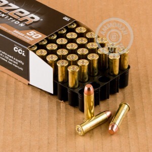 An image of 357 Magnum ammo made by Blazer Brass at AmmoMan.com.