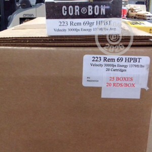 Image of 223 Remington ammo by Corbon that's ideal for precision shooting.